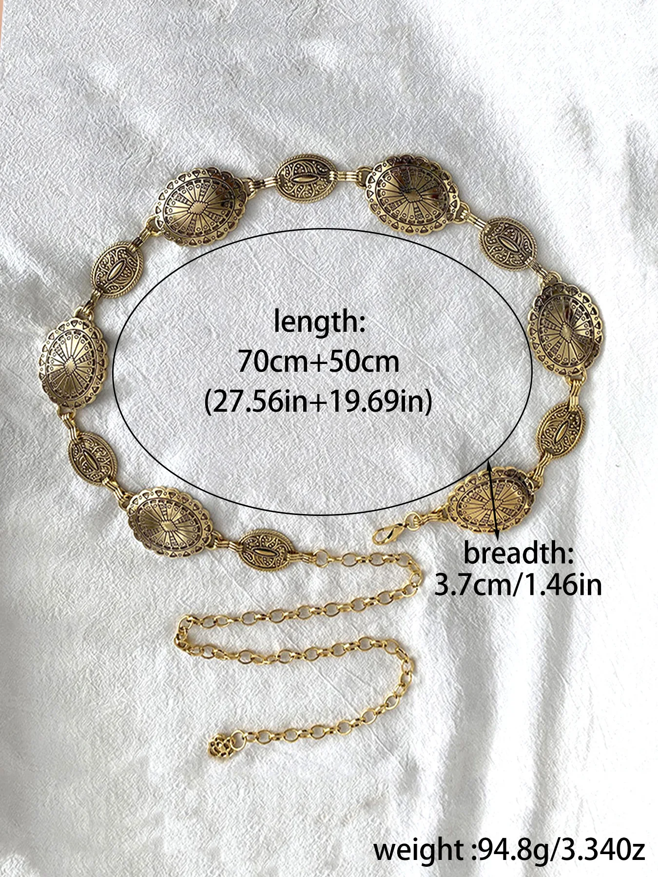 ensemble d'accessoires de chaîne de taille pour femmes, 1 pièce, style ethnique bohème rétro, ceinture de chaîne en métal argenté haut de gamme avec ceinture de jupe