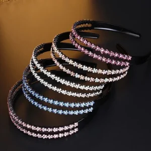 Bandeau de cheveux en biscuits pour femmes et filles, cerceau de cheveux fleur multi-documents élégant, lavage de maquillage, bijoux de visage, outil de coiffure de sauna