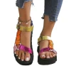 2025 nouveau été en plein air plage sandales décontractées mode femmes sandales couleur plat décontracté chaussures lumineuses pour dames zapatillas mujer