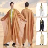 Robe musulmane pour hommes, kimono adt abaya, manches longues, brodée, en mousseline de soie, kaftan décontracté, thobe de dubaï Robe musulmane pour hommes, kimono adt abaya, manches longues, brodée, en mousseline de soie, kaftan décontracté, thobe de dubaï