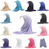 hijab pour filles musulmanes, écharpe arabe islamique, châles pour enfants, motif de fleurs, ramadan, beau