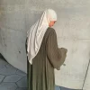 robes musulmanes en mousseline de soie plissée pour femmes, abaya de dubaï modeste, abayas unies, vêtements islamiques de luxe, robe jalabiya turque, caftan