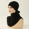 laven mode printemps été respirant hijabs long instantané hijab femme plein de cou prêt à porter hijabs cravate dos chapeaux