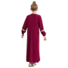 abaya robe musulmane à manches longues pour filles, robes maxi islamiques, eid arabe, moyen orient, fête à thème du ramadan, costume mastim ade, enfants
