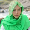 Étincelle miroitant or paillettes femmes doux en mousseline de soie perlée longue hijab écharpe châle mode musulman hijab tête enveloppement foulards