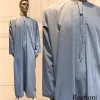 manches longues aman abaya 1 pièce jubba thobe pour hommes caftan pakistan musulman arabie saoudite djellaba islam vêtements robe de prière afghan