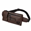 sac de taille pour hommes en matériau pu, conçu très cool, adapté aux voyages d'affaires, sac à bandoulière simple