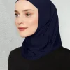 hijab de sport en polyester pour femme musulmane, couvre chef élégant pour document solide, toutes saisons, 1pc