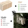 Épingles à linge en bois 50/100 pièces, épingles à linge pour suspendre des vêtements, des photos, des photos, de la salle de classe, d'artisanat, de décoration