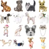 Broche chiot en strass pour femmes, unisexe, en émail, Animal, épingles à revers pour chien, sac à dos de fête de Banquet, cadeaux, accessoires bijoux
