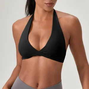 Soutien-gorge de sport de Yoga pour femmes, col licou, avec dos élégant, Sexy pour la course, le Fitness