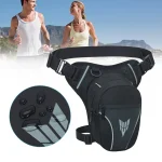 Sac banane multifonctionnel pour hommes, ceinture d&rsquo;équitation, sac de cuisse de vélo de course, sac de taille de hanche de moto, sports de plein air, multi-poches