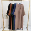 musulman ouvert devant abaya à manches longues ramadan maxi longueur robe vêtements pour femmes cardigan abayas wearout caftans femmes jilbabs
