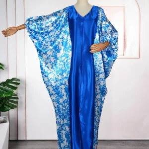 Abayas pour femmes dubaï africain musulman Robe de mode Caftan Marocain robes de soirée Satin Boubou Robe Djellaba Femme 2025 Abayas pour femmes dubaï africain musulman Robe de mode Caftan Marocain robes de soirée Satin Boubou Robe Djellaba Femme 2025