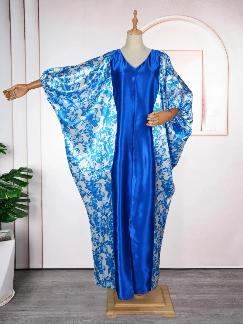 Abayas pour femmes dubaï africain musulman Robe de mode Caftan Marocain robes de soirée Satin Boubou Robe Djellaba Femme 2025 Abayas pour femmes dubaï africain musulman Robe de mode Caftan Marocain robes de soirée Satin Boubou Robe Djellaba Femme 2025