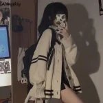 Cardigan Kawaii pour Femme, Interrupteur et Confortable, Patchwork, Style Coréen, Simple et Populaire, Nouvelle Collection