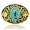 accessoires pour jeans avec boucle de ceinture scorpion animal à motif floral en alliage d'or