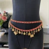 Ceinture de luxe vintage pour femmes, longue chaîne de taille faite à la main, à la mode