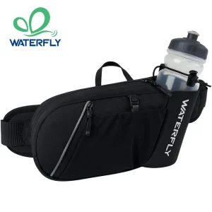 WATERFLY Fanny Pack Sac de taille : Porte-bouteille d&rsquo;eau de randonnée avec sangle Sac de taille pour femmes et hommes Sacs d&rsquo;hydratation pour la course à pied
