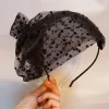 bandeau demi chapeau rétro pour femme, couvre cheveux gris, accessoires de robe de mariée de soirée, à la mode, nouveau