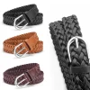 ceinture tressée vintage pour femmes, avec pantalon décontracté, robe, section fine, sans trous, vente en gros transfrontalière