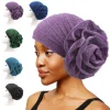 Casquettes Turban africaines en soie brute, grande fleur de Rose, couvre-chef en Geles de mariage nigérian respirant, Bonnet léger, couvre-chef de fête