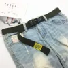 ceinture tressée en nylon, double anneau, sangle en toile, simple et polyvalente, design de luxe décontracté