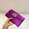 pochette en satin de luxe pour femmes, sac à main à paillettes et diamants, sac de soirée pour fête de mariage, banquet, sac à bandoulière