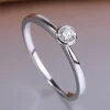 Bagues rondes classiques en argent Sterling 925 pour femmes, bijoux de fiançailles en cristal et Zircon, cadeau de saint valentin