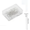 Épingles à coudre avec tête de perle en plastique, 50/100/200 pièces, épingles à quilting droites, têtes sphérique blanches