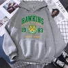 hawkins – sweat à capuche surdimensionné pour femme, vêtements en polaire décontractés à la mode pour l'automne 1983