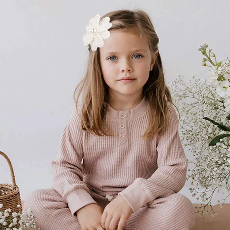 pinces à cheveux sweet pearl pour filles, pinces à cheveux ornementales, barrettes à couches, épingles à cheveux en biscuits bling, accessoires pour cheveux pour enfants, mode