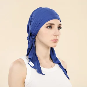 Nouveau femmes musulmanes intérieur Hijab chapeau Turban pré-attaché chapeau foulard bonnets Bonnet perte de cheveux tête écharpe enveloppement chimio casquette Turbante Mujer