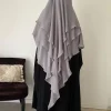 long khimar femmes musulmanes hijab prière eid 3 couches en mousseline de soie 2025 hijabs foulard châle voile longue trois couches djellaba niqab