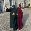 abayas décontracté fermé velours côtelé hiver abaya eid 2025 vêtements musulmans borkha pour femmes musulmanes robes marocaines caftan caftan femme