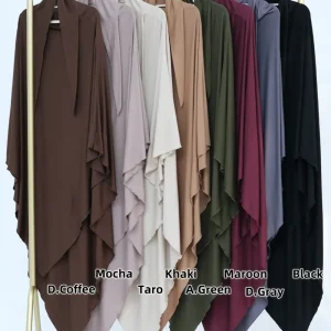 Foulard Hijab Musulman Long pour Femme, Foulard de Tête Ronde, Turban Arabe pour Dame, Coiffure pour Eid Ramadan, Islam Sauna, Document Solide