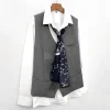 Écharpe pour hommes style britannique mince affaires décontracté foulard polyvalent rétro chemise superposition longue écharpe de mode