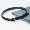 ceinture décontractée en daim et cuir véritable pour femme, tendance rétro, broche en alliage, design de luxe, cadeaux d'affaires