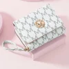 dame sac à main court portefeuille femmes sacs d'argent lettre m femme porte monnaie cartes porte carte d'identité portefeuilles à fermeture éclair bracelet sac
