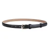 ceinture en cuir véritable pour femmes, mode décontractée, simple, tout assorti, décoration, pantalon en cuir de vache, petite ceinture pour jeans blancs