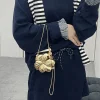 mini pochette florale en acrylique pour femmes, 1 pièce, sac de soirée or argent pour fête de mariage, sacs à bandoulière, cadeau à la mode