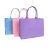 sac à bandoulière en feutre simple, grande capacité, fourre tout de couleur unie, sac à main pour femmes et filles