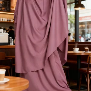 Femmes 2 pièces Jilbab ensembles longue Khimar + jupe ensembles robe Hijab Eid musulman prière vêtement Abaya à capuche Ramadan robe islamique Niqab Femmes 2 pièces Jilbab ensembles longue Khimar + jupe ensembles robe Hijab Eid musulman prière vêtement Abaya à capuche Ramadan robe islamique Niqab