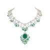 BELLUX – bijoux fins en argent plaqué or 925, émeraudes en diamant à haute teneur en carbone, collier vert pomme pour Banquet Tsavorite