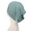 2023 doux couleur unie intérieur hijab casquettes musulman stretch turban casquette musulman mode islam hijab casquette écharpe pour femmes musulmanes foulard