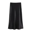 jupes longues en satin queue de poisson pour femmes, jupe maxi d'automne