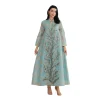 robe abaya musulmane brodée à paillettes pour femmes, élégante, grande taille, mode pour mariages européens et américains, robes de soirée
