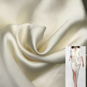 Pure injMulberry-Tissu haute couture pour femme, satin pansement uni, document multicolore, largeur 100% cm, 1 m, inj114