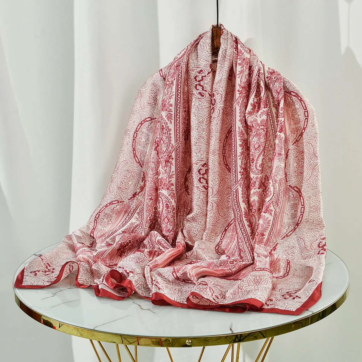 foulard hijab en soie, confortable, élégant, usage quotidien, matériau en mélange de soie de qualité supérieure, texture lisse, respirant, léger, vêtements modestes