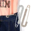 broches tendance en strass pour femmes, 4 pièces, grandes épingles de sûreté, épingle à la mode pour bricolage, jupes artisanales, vêtements, accessoires de bijoux